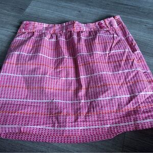 Vineyard Vines Pink and White A-Line Skirt size 4, cotton